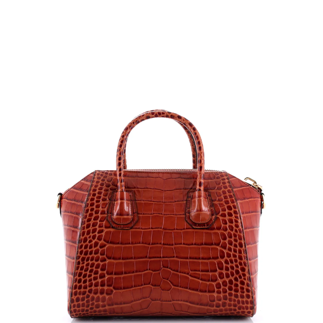 Antigona Bag Crocodile Embossed Leather Small - Deep Luxury