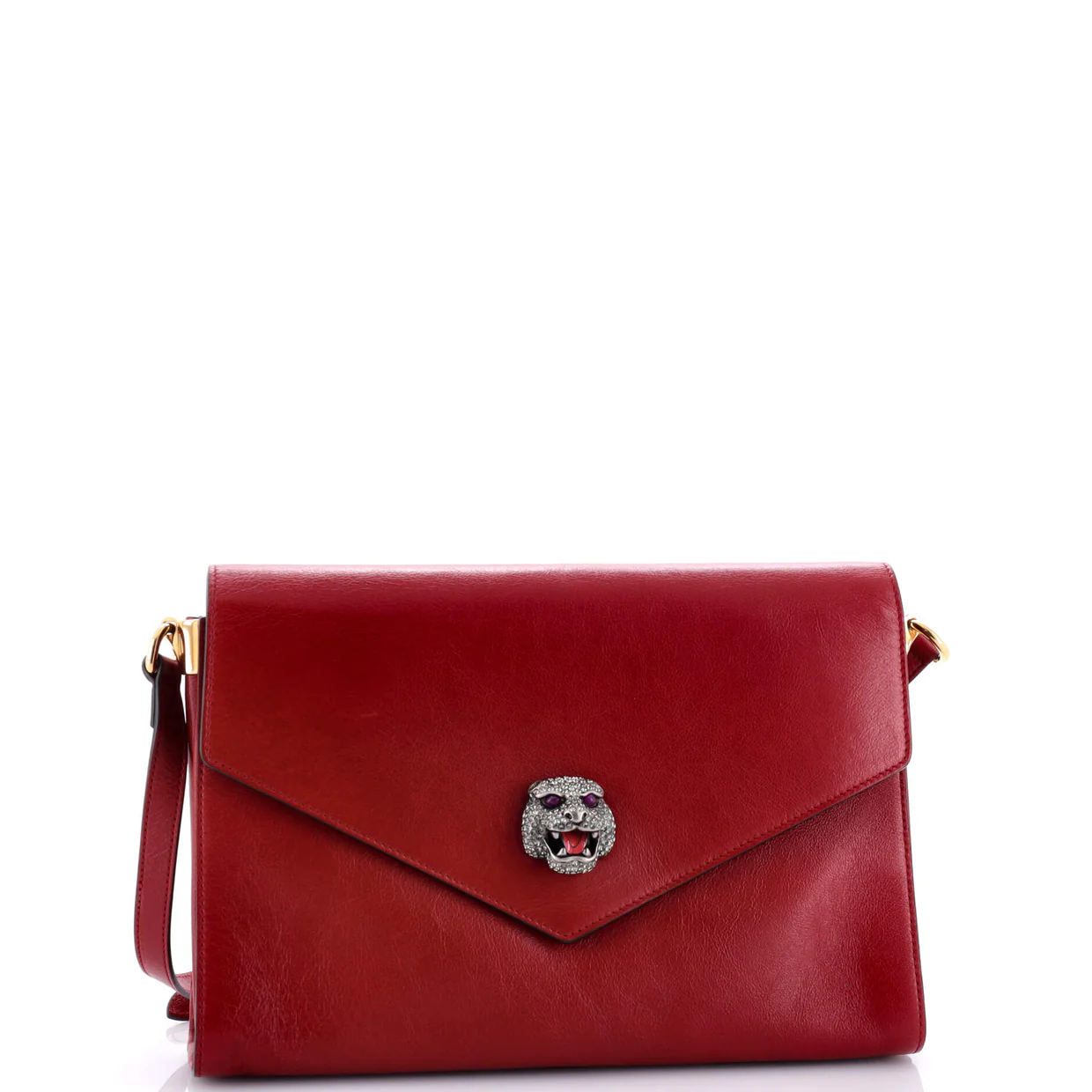 Crystal Animalier Shoulder Bag Leather Medium - Deep Luxury