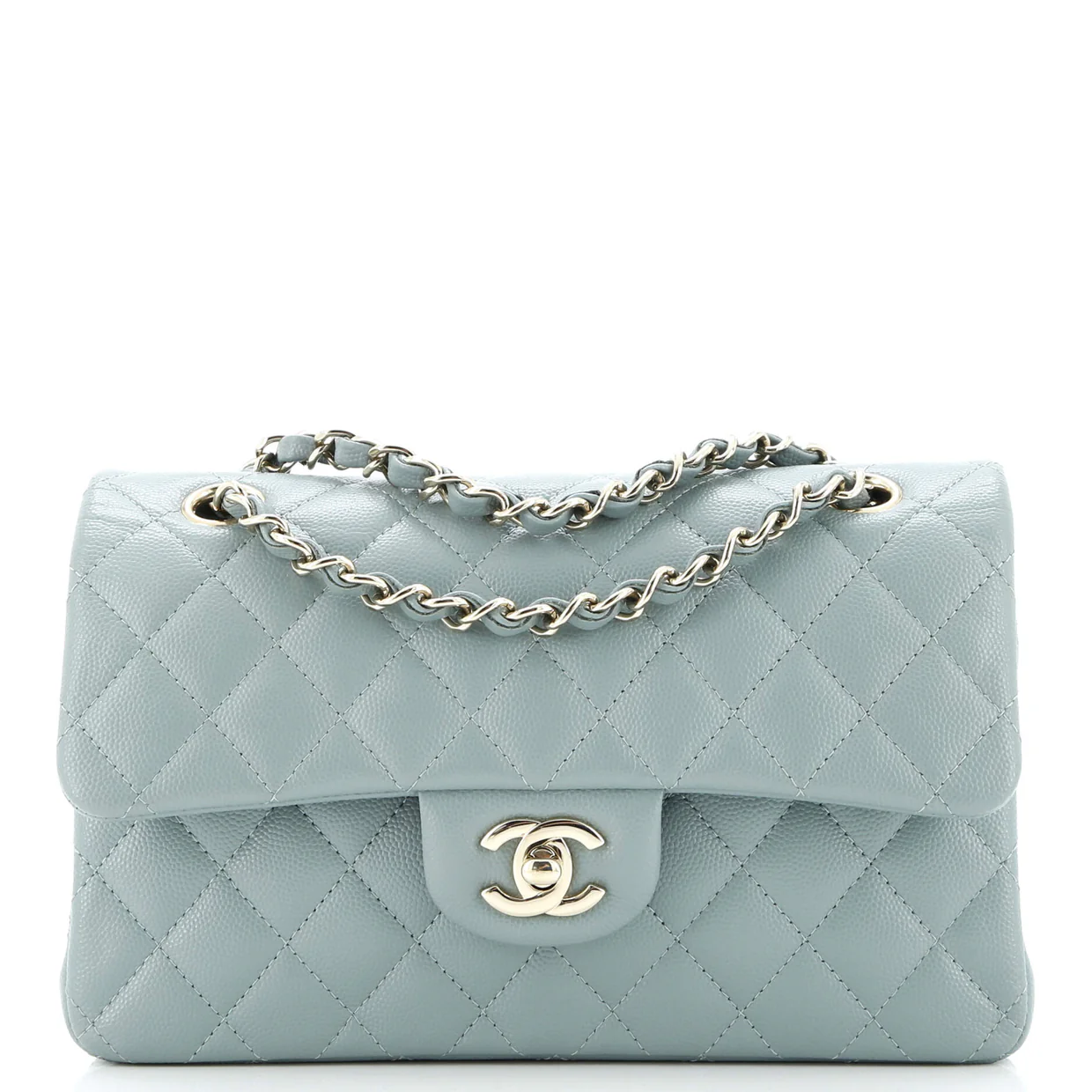 Classic Double Flap Bag Quilted Caviar Small - Deep Luxury