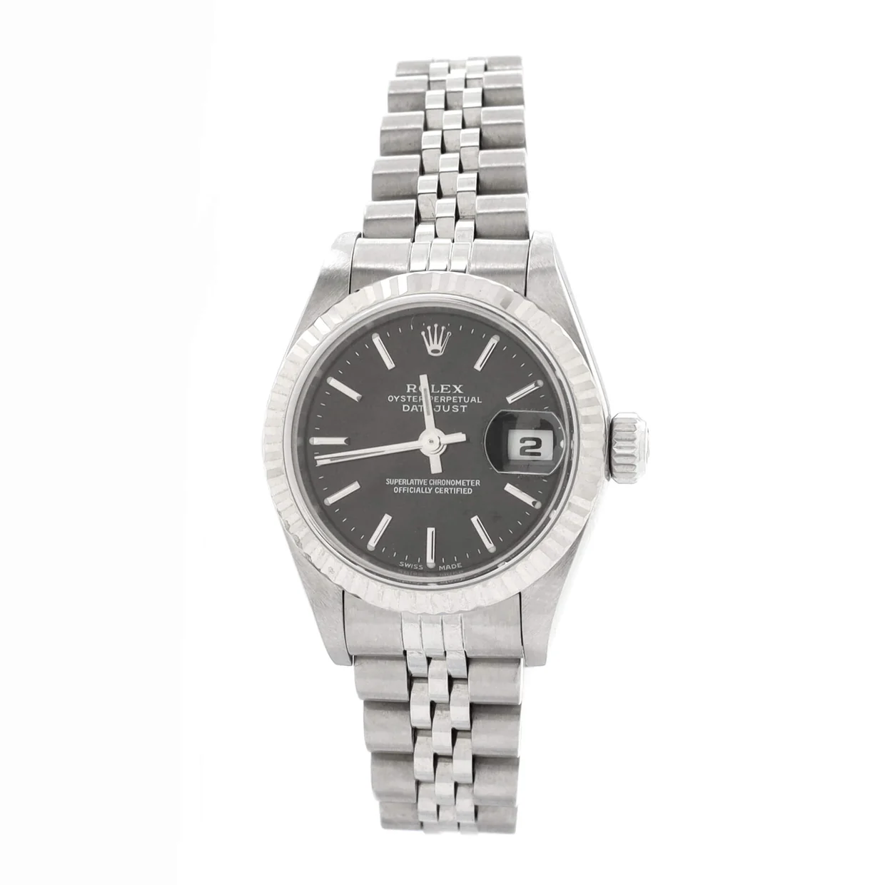 Oyster Perpetual Datejust Automatic Watch Stainless Steel and White Gold 26 - Deep Luxury