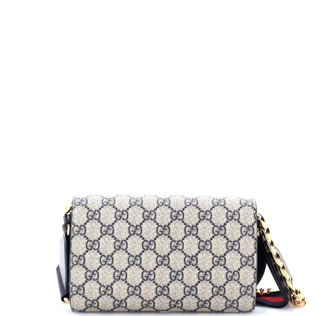 Horsebit 1955 Curved Flap Shoulder Bag GG Coated Canvas Mini - Deep Luxury