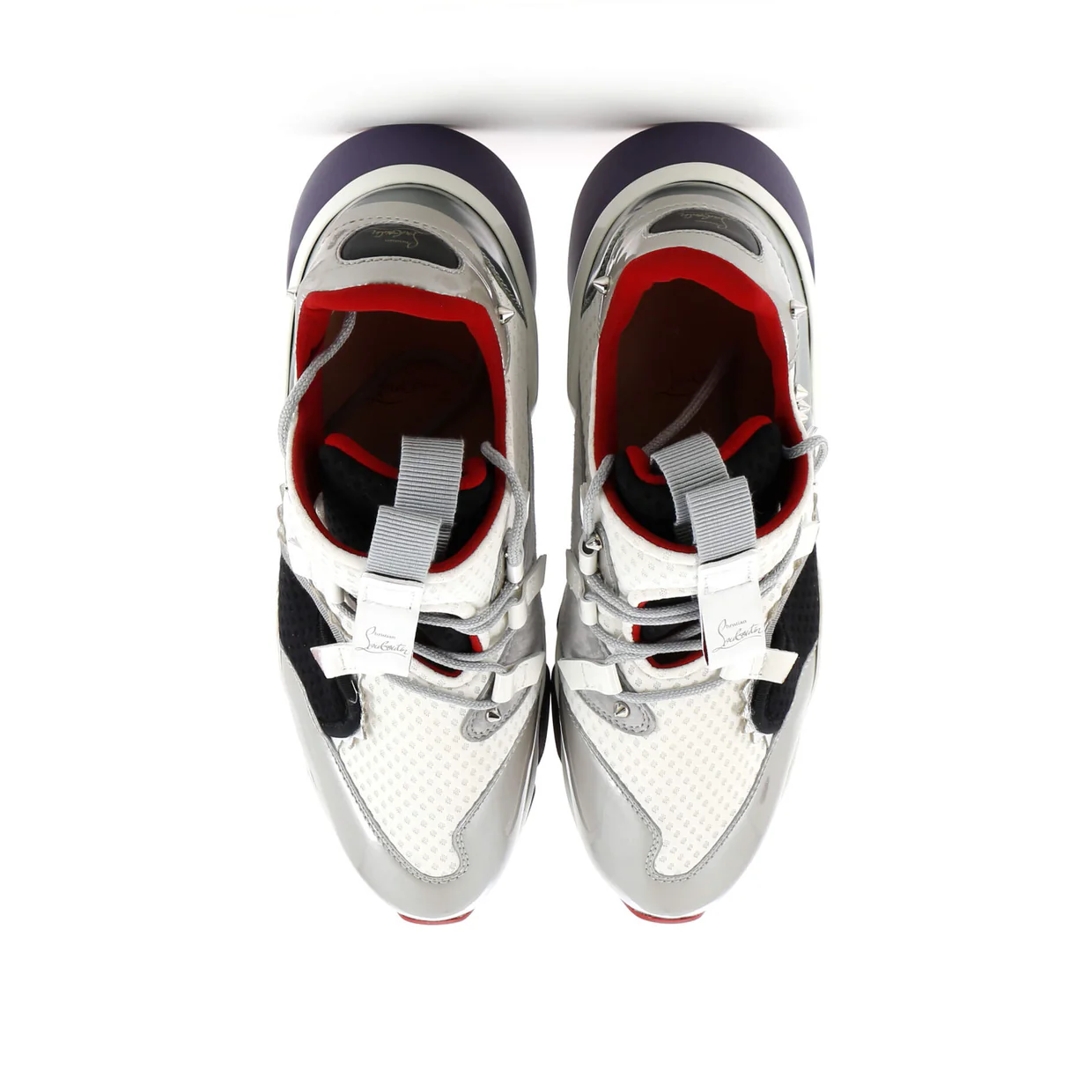 Women's Red Runner Donna Sneakers Leather with Fabric - Deep Luxury