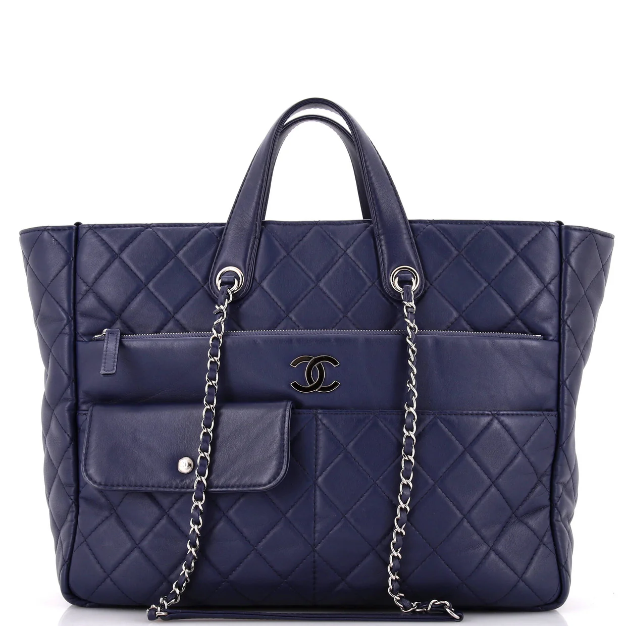 Ultra Pocket Shopping Tote Quilted Calfskin Large - Deep Luxury