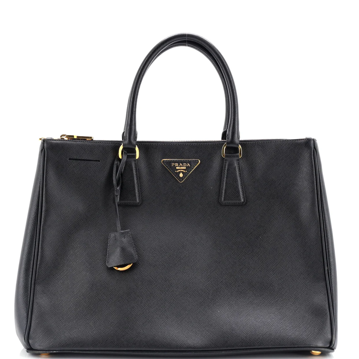Double Zip Lux Tote Saffiano Leather Large - Deep Luxury