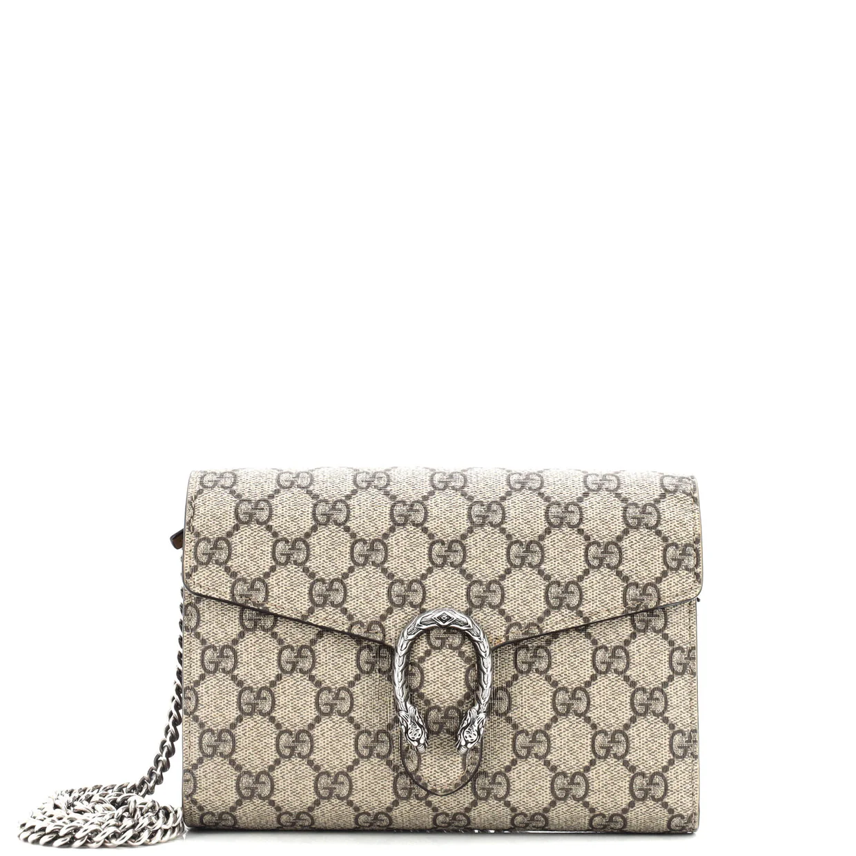 Dionysus Chain Wallet GG Coated Canvas Small - Deep Luxury