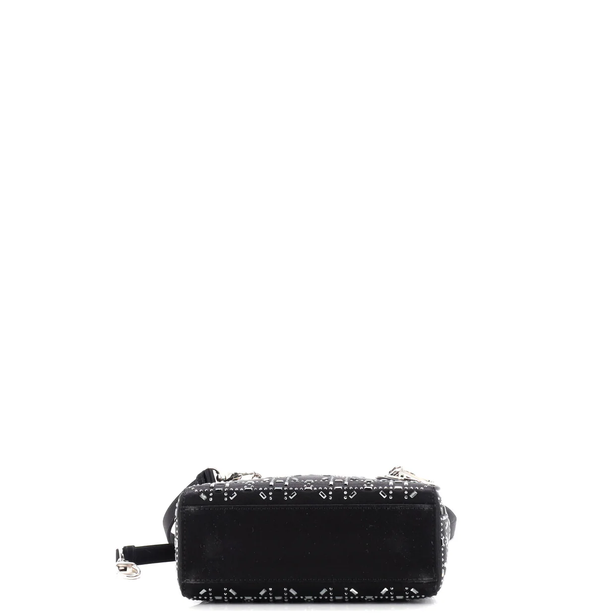 Lady Dior Bag Crystal Embellished Cannage Quilt Satin Mini - Deep Luxury