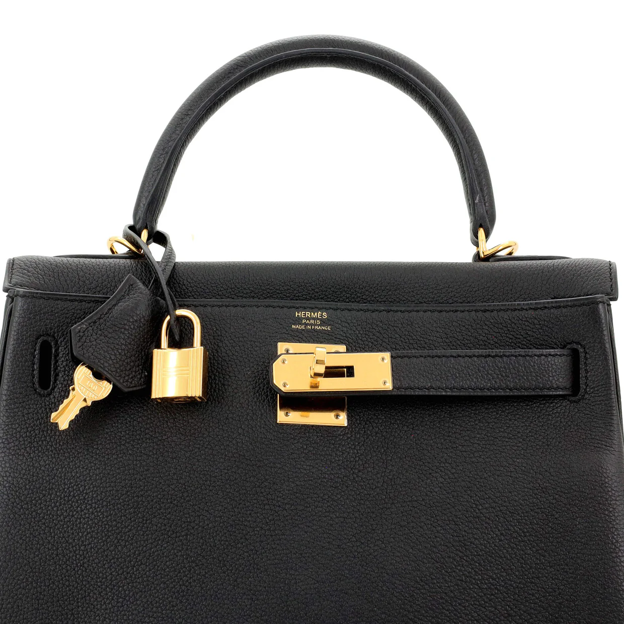 Kelly Handbag Noir Togo with Gold Hardware 28 - Deep Luxury