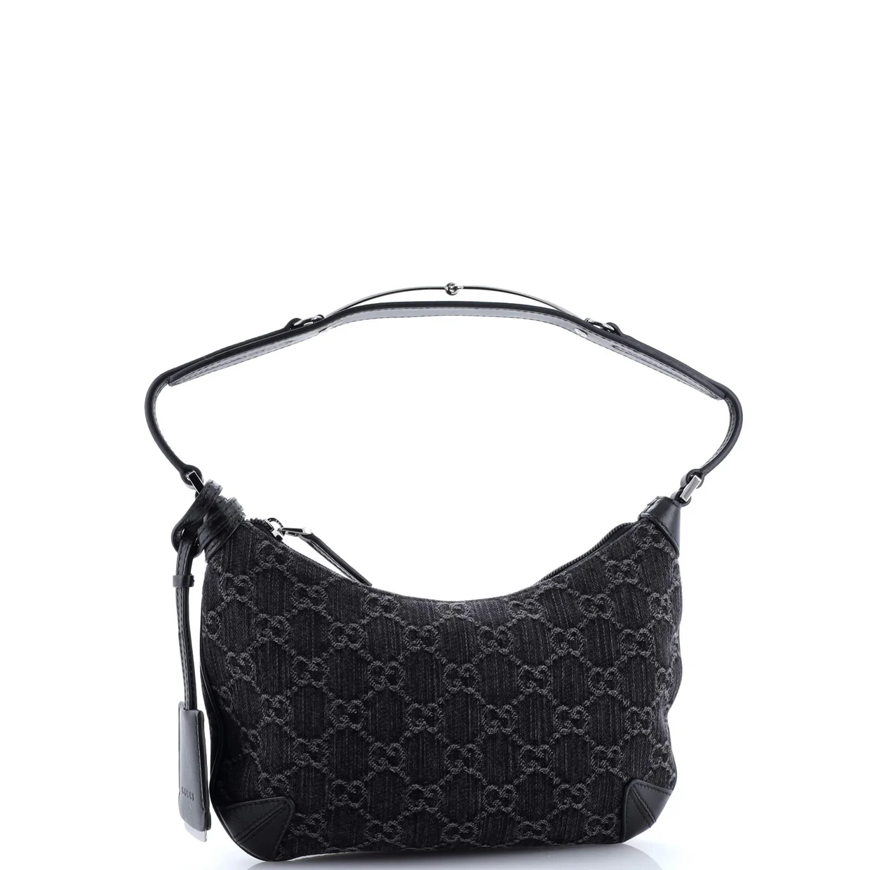 Horsebit Slim Shoulder Bag GG Denim with Leather Small - Deep Luxury