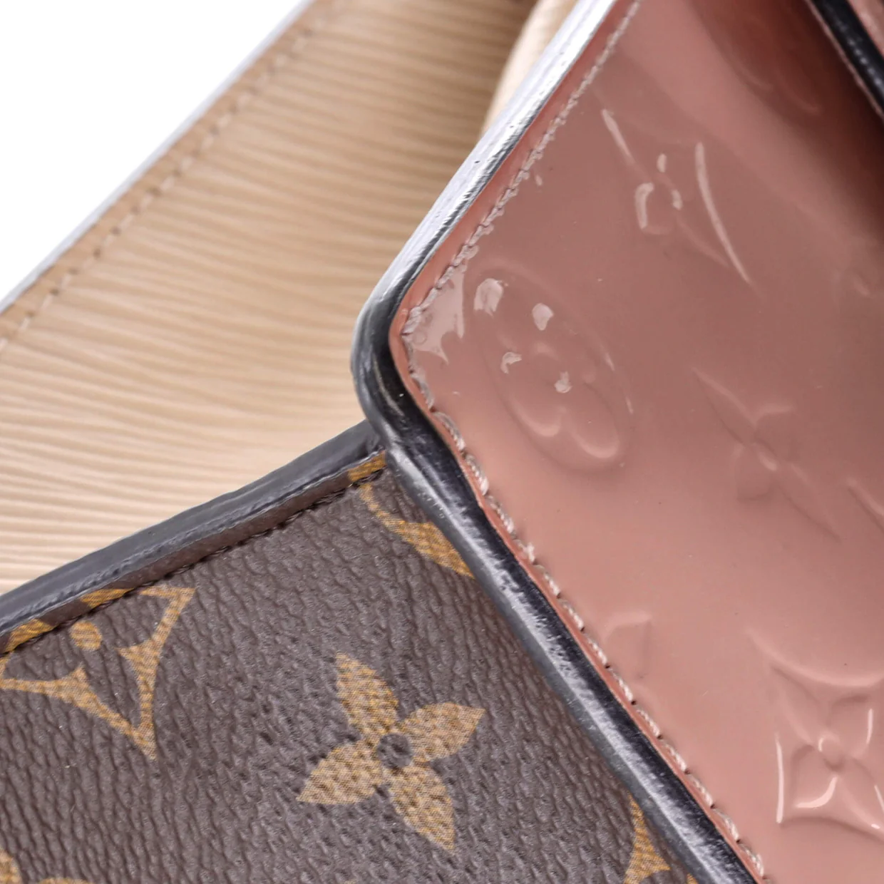 Spring Street NM Handbag Monogram Vernis with Monogram Canvas and Epi Leather - Deep Luxury