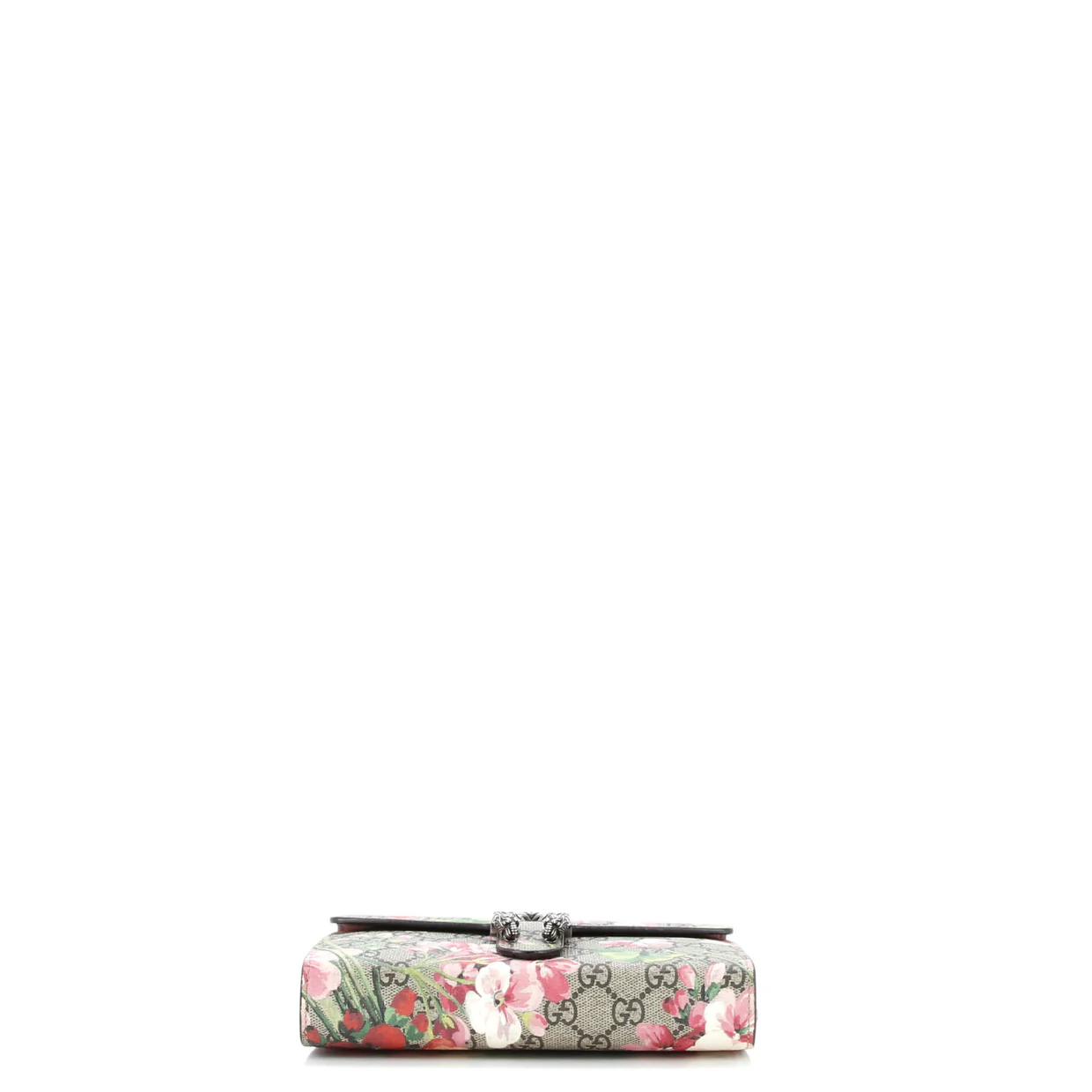Dionysus Chain Wallet Blooms Print GG Coated Canvas Small - Deep Luxury