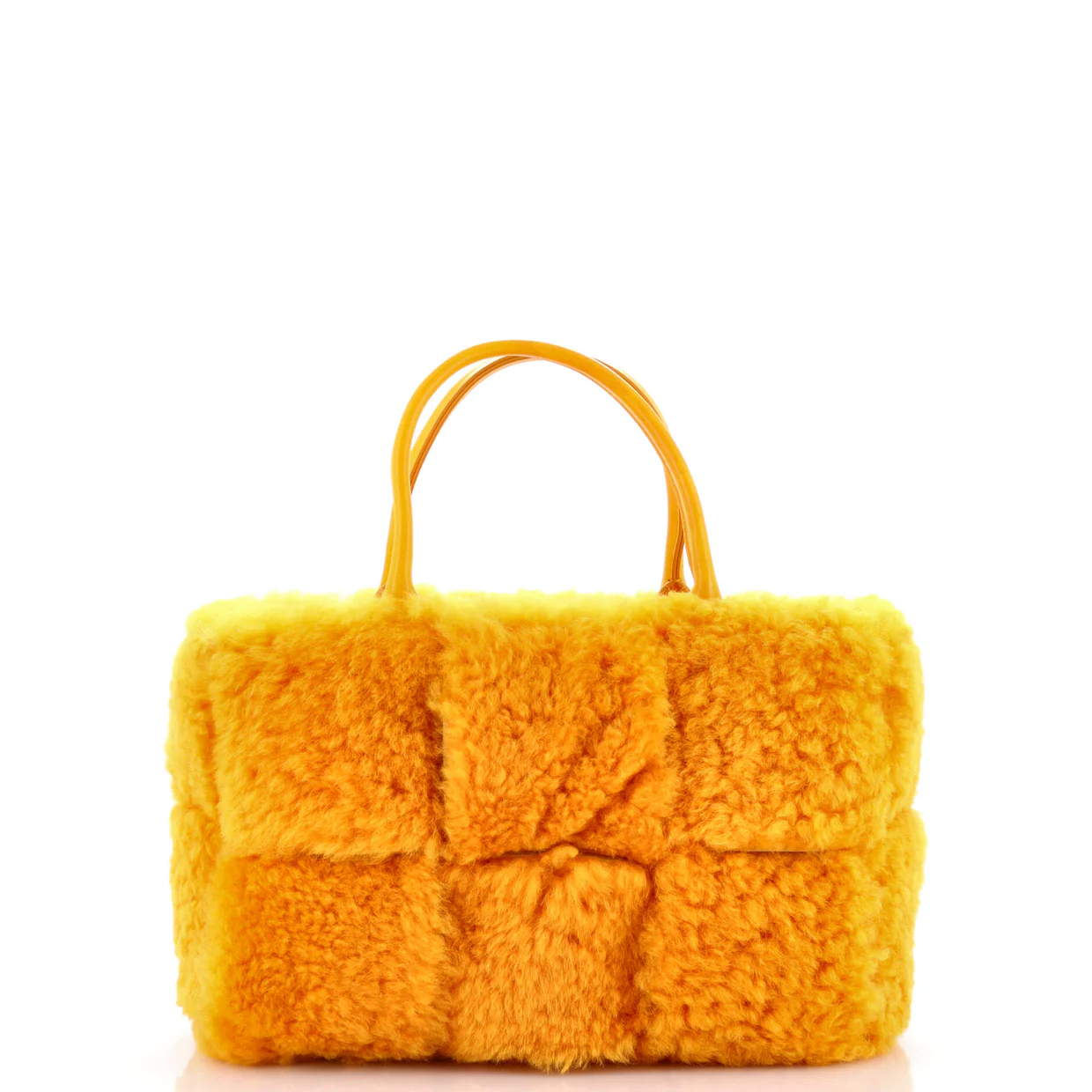 Arco Tote Intrecciato Shearling Small - Deep Luxury