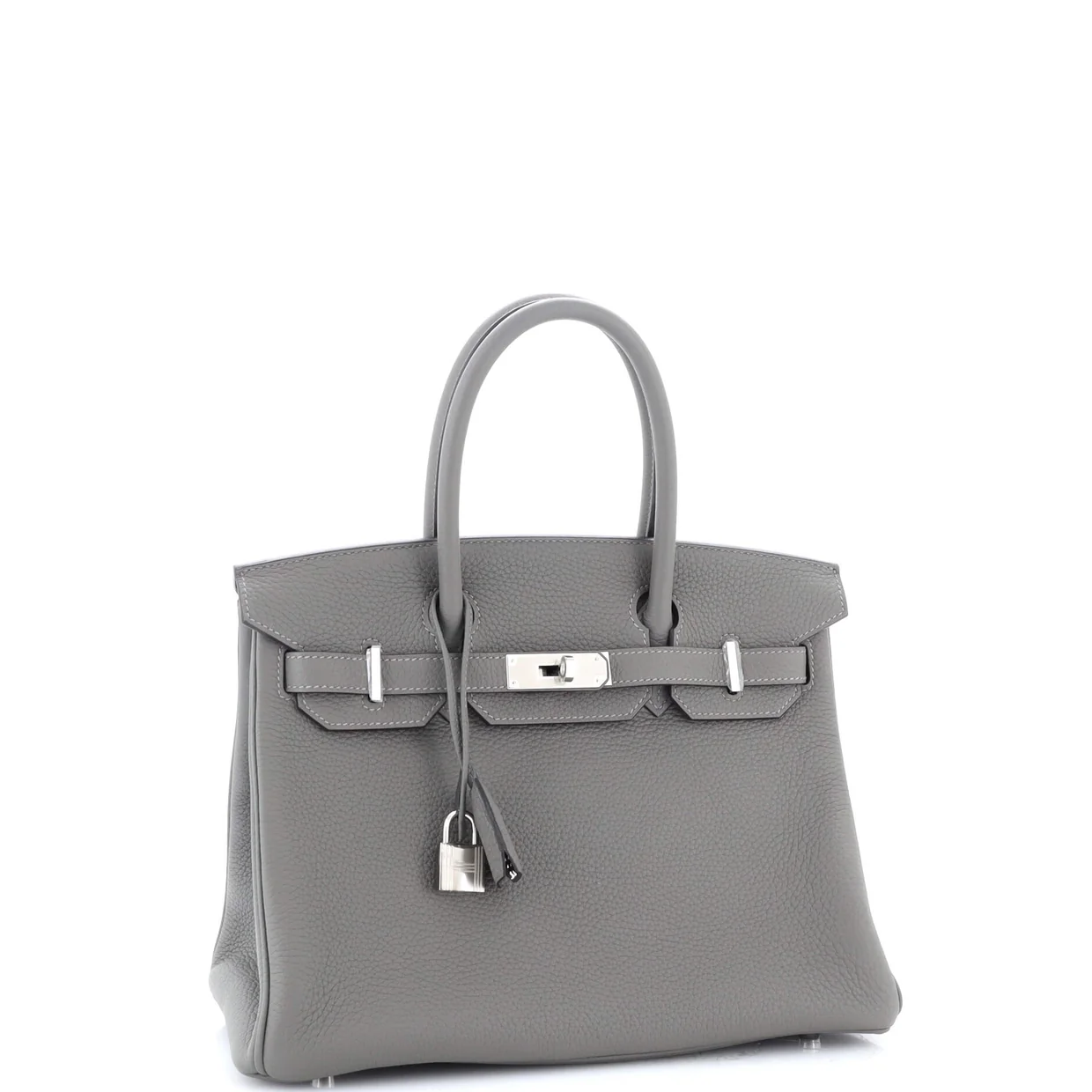 Birkin Handbag Grey Togo with Palladium Hardware 30 - Deep Luxury