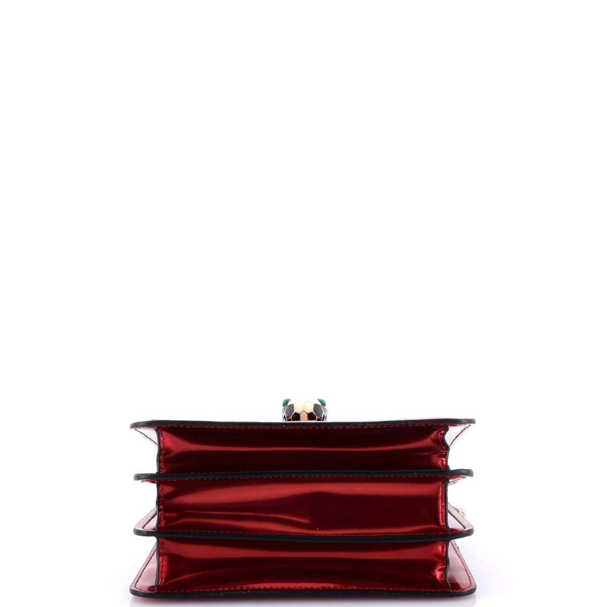 Serpenti Top Handle Bag Patent Small - Deep Luxury