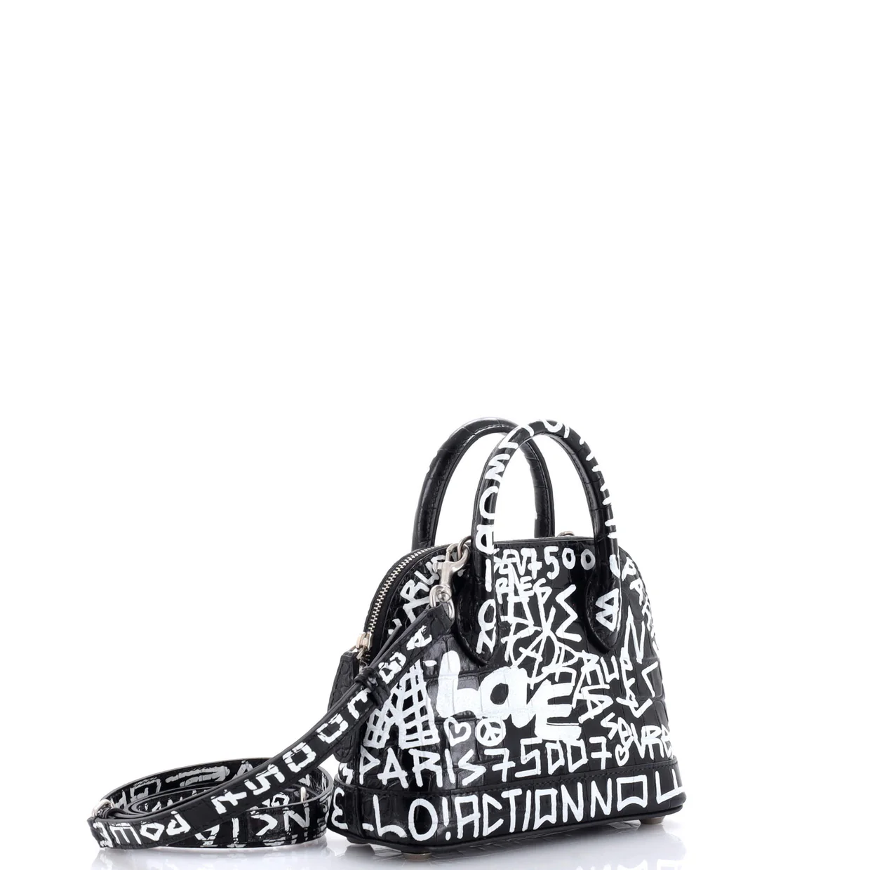 Graffiti Ville Bag Crocodile Embossed Leather XXS - Deep Luxury