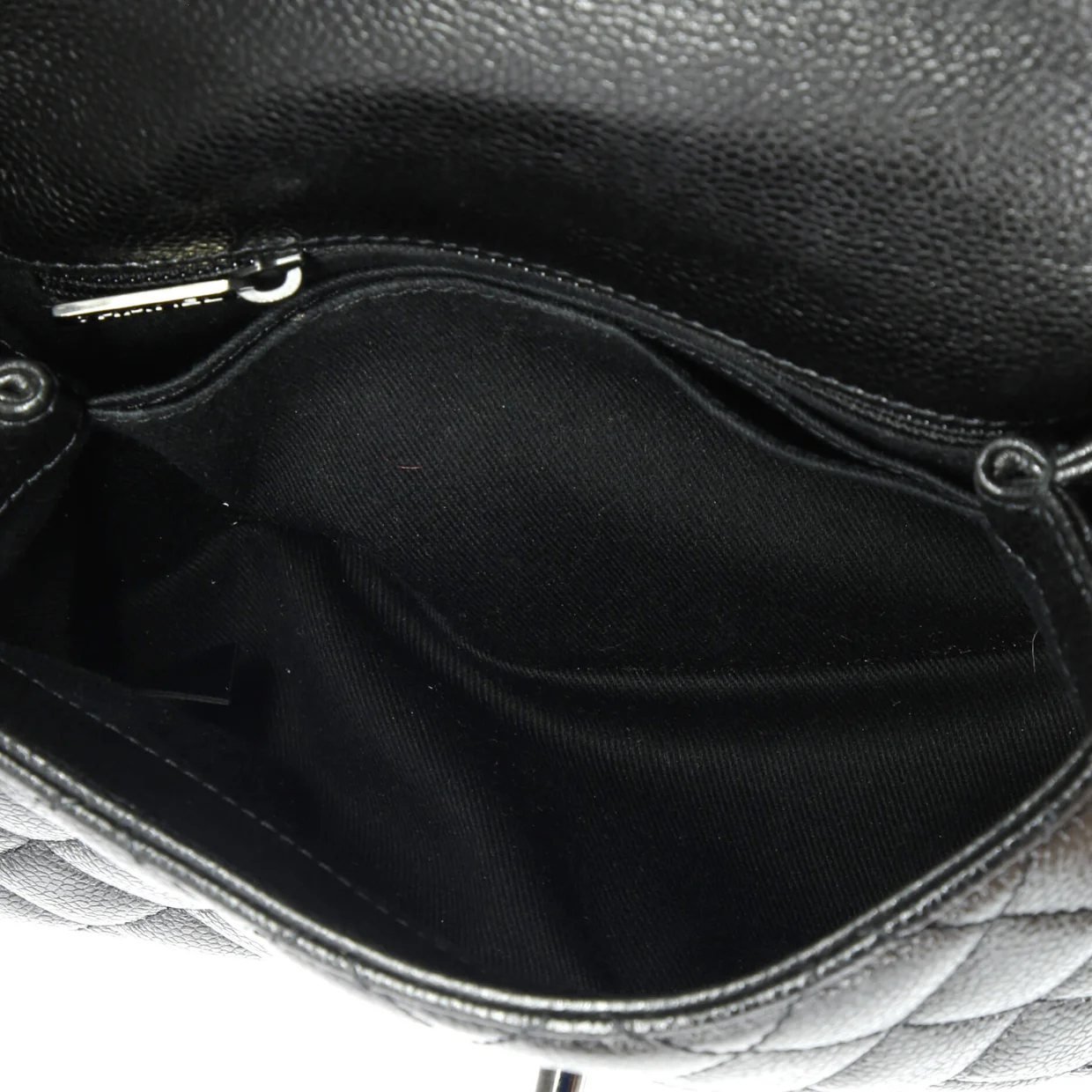 So Black Coco Top Handle Bag Quilted Caviar Mini - Deep Luxury