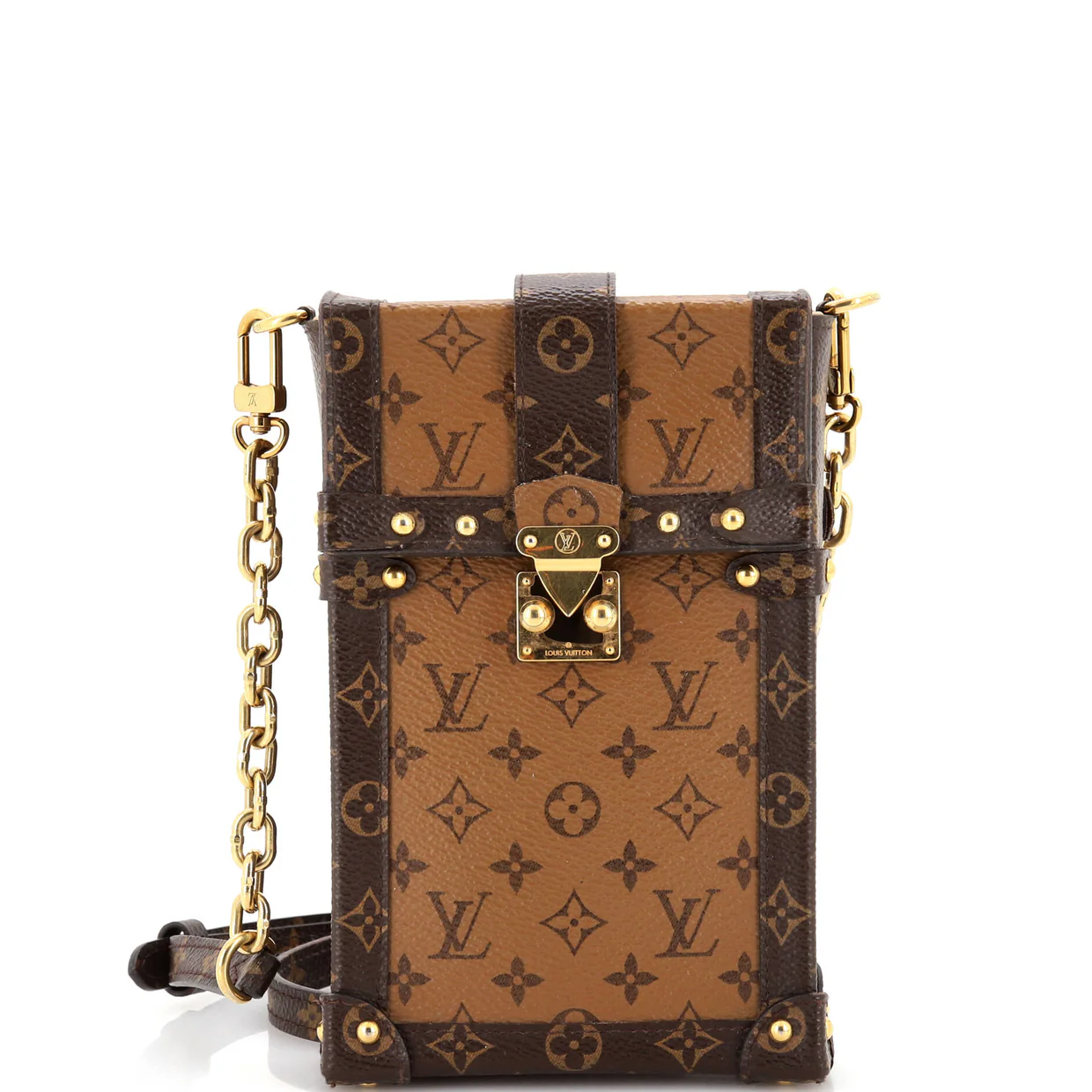 Vertical Trunk Pochette Reverse Monogram Canvas - Deep Luxury
