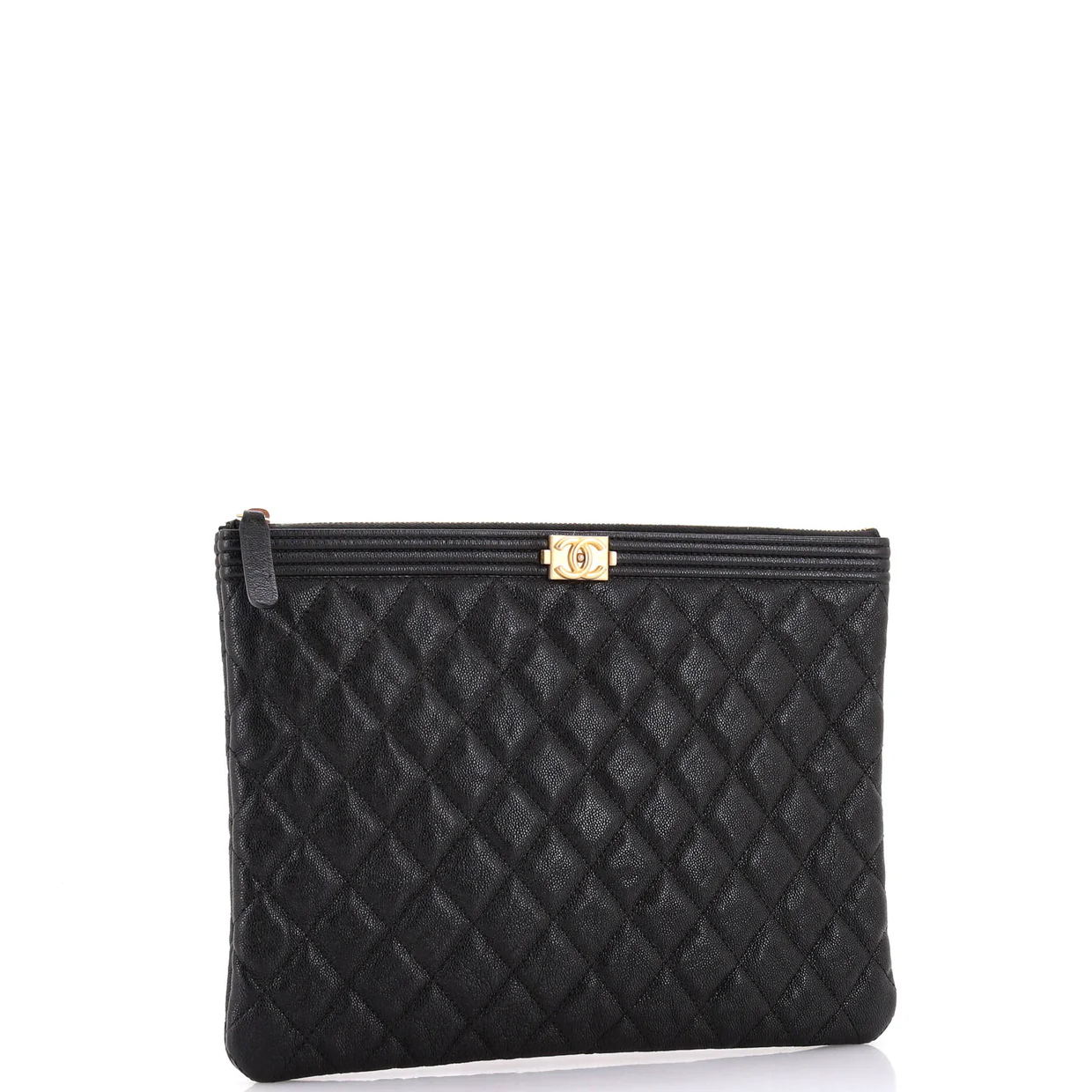 Boy O Case Clutch Quilted Caviar Medium - Deep Luxury