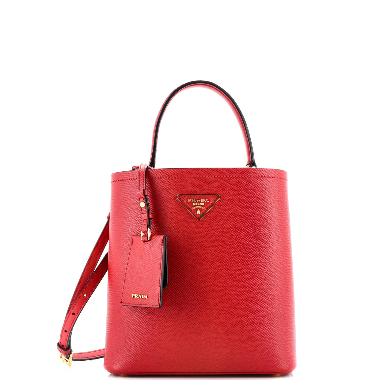 Panier Bucket Bag Saffiano Leather Medium - Deep Luxury
