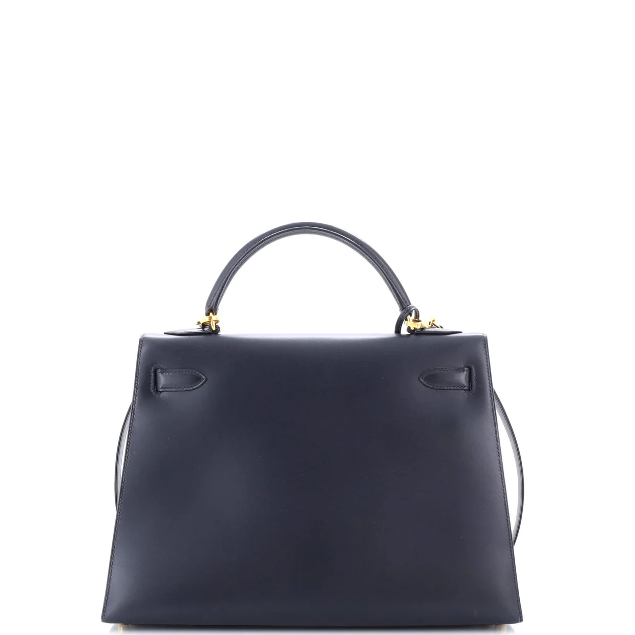Kelly Handbag Bleu Marine Box Calf with Gold Hardware 32 - Deep Luxury