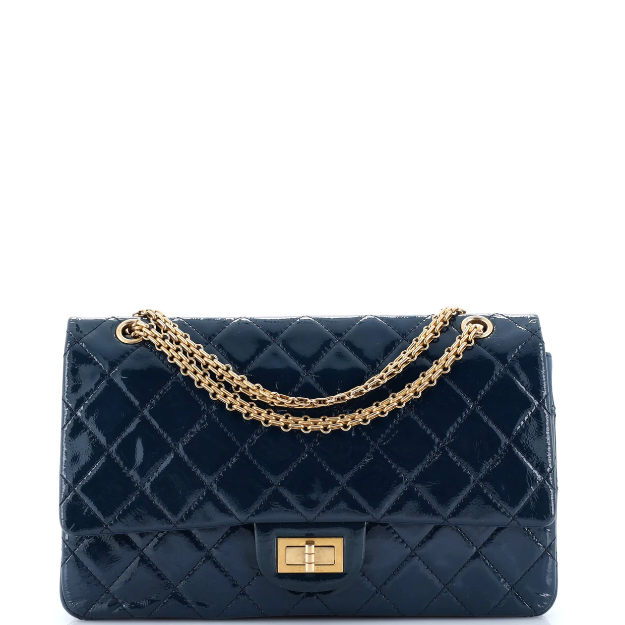 Reissue 2.55 Flap Bag Quilted Crinkled Patent 227 - Deep Luxury