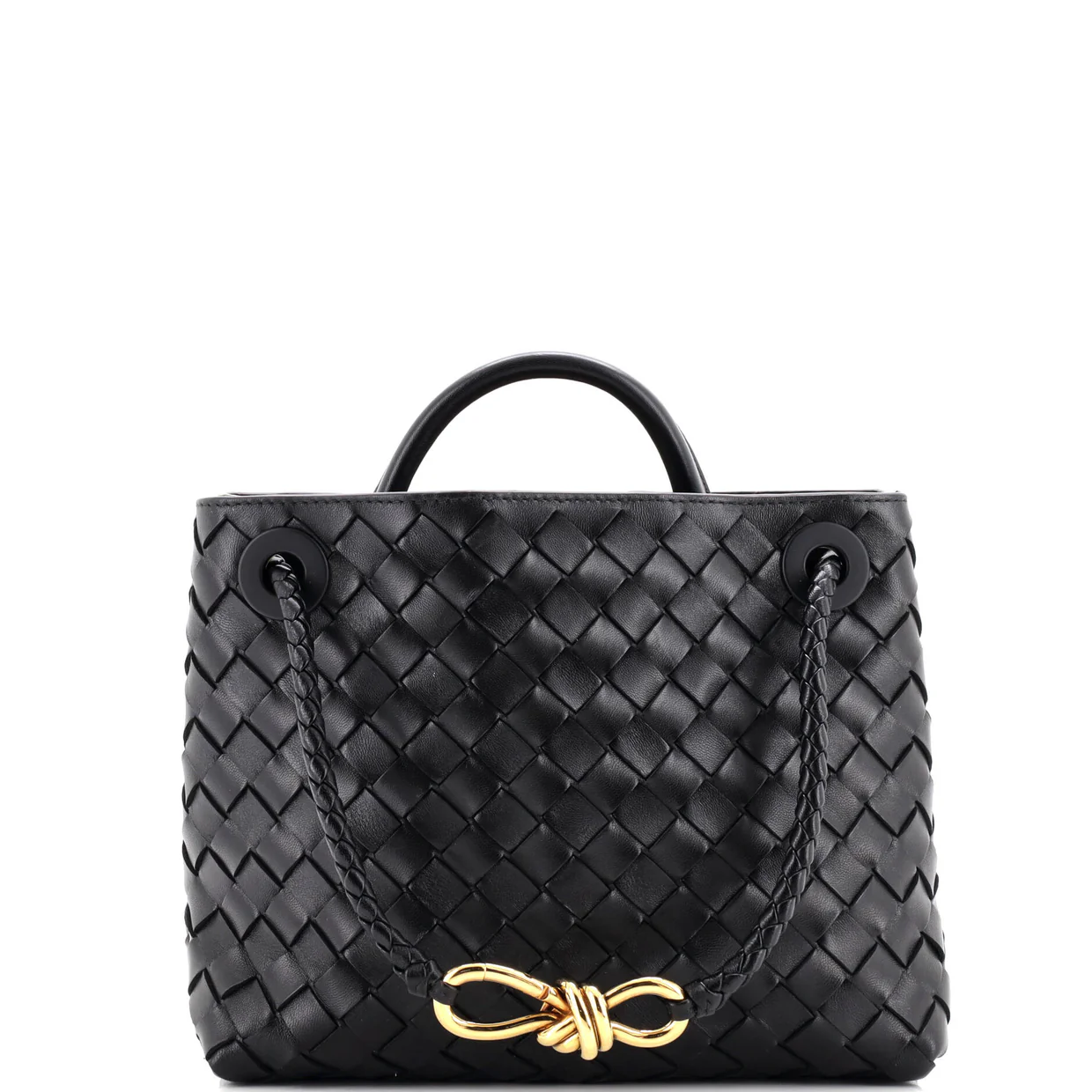 Andiamo Top Handle Bag Intrecciato Nappa Small - Deep Luxury