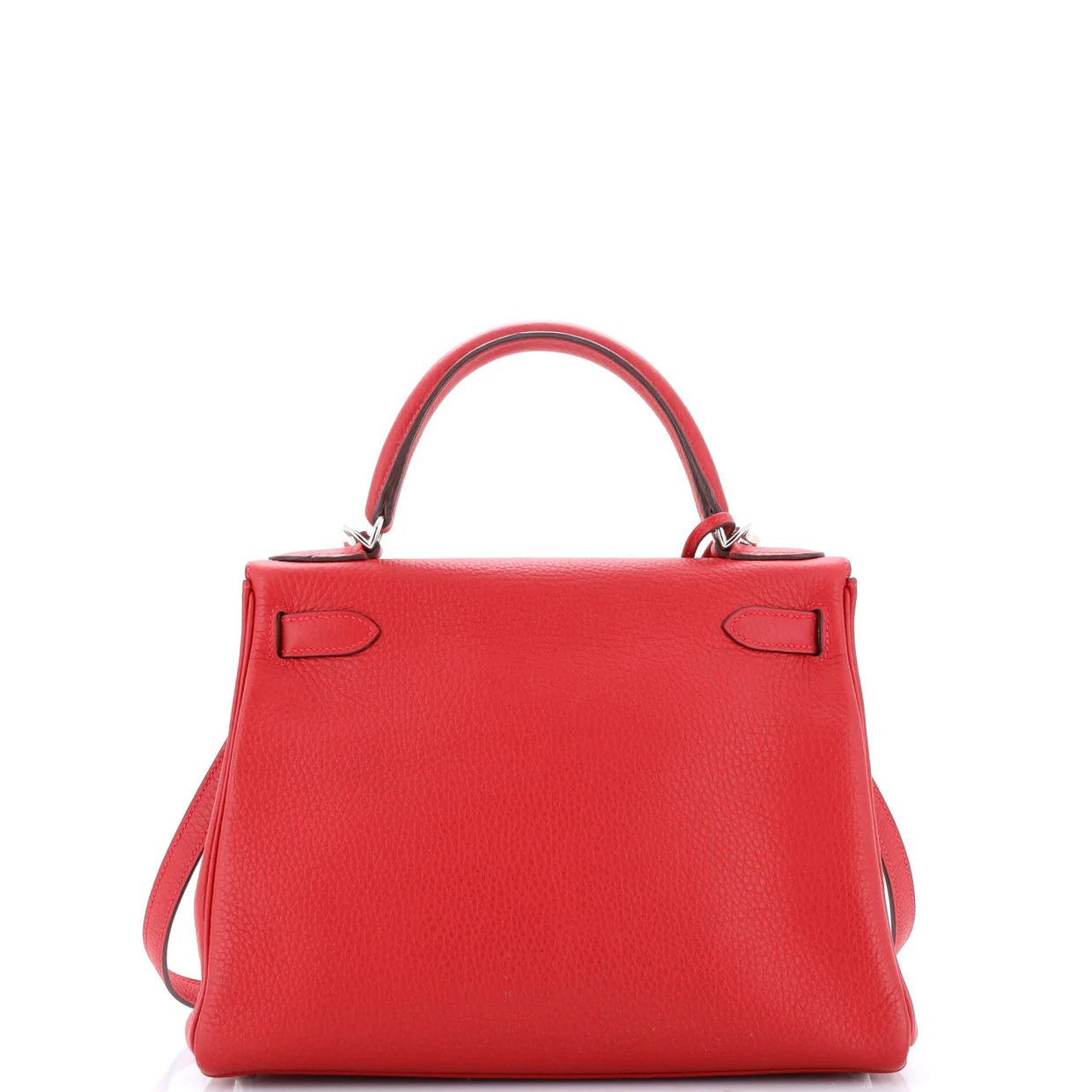 Kelly Handbag Rouge Casaque Clemence with Palladium Hardware 28 - Deep Luxury