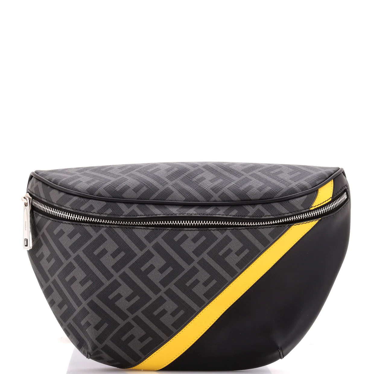 Zip Belt Bag Zucca Coated Canvas and Leather - Deep Luxury