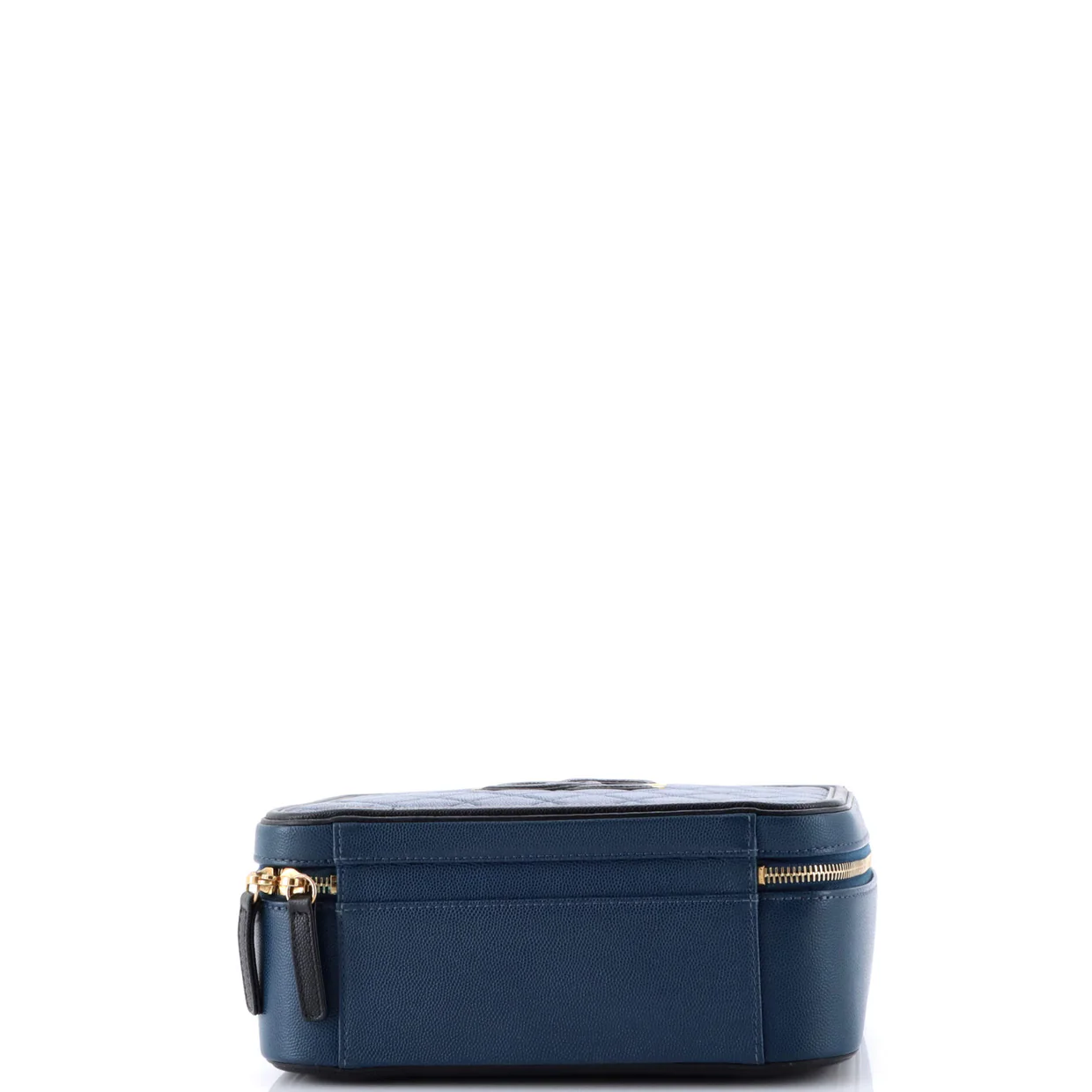 Filigree Vanity Case Quilted Caviar Large - Deep Luxury