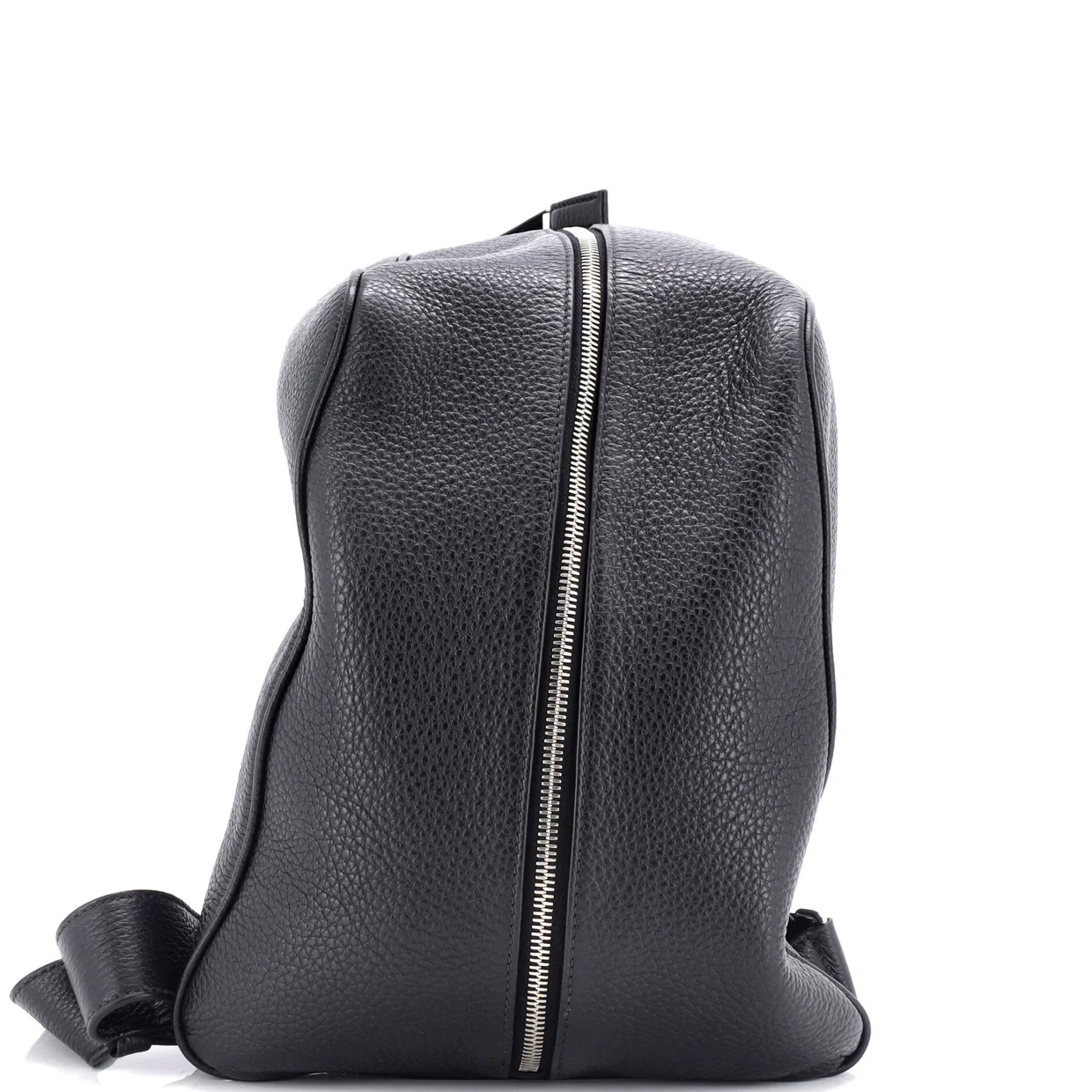 Triangle Zip Backpack Leather - Deep Luxury