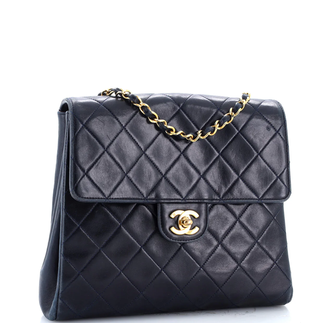 Vintage Square Classic Flap Bag Quilted Lambskin Small - Deep Luxury