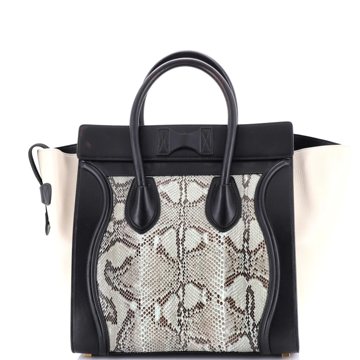 Luggage Bag Python and Leather Mini - Deep Luxury