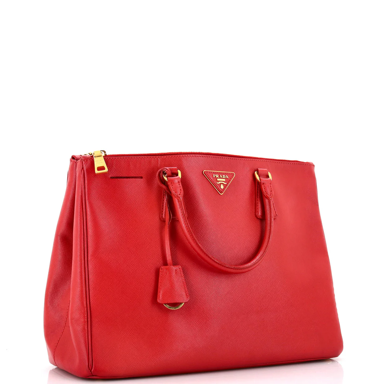 Double Zip Lux Tote Saffiano Leather Large - Deep Luxury