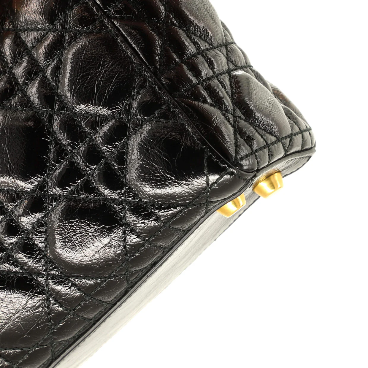 My Lady Dior Bag Cannage Quilted Crinkled Patent - Deep Luxury