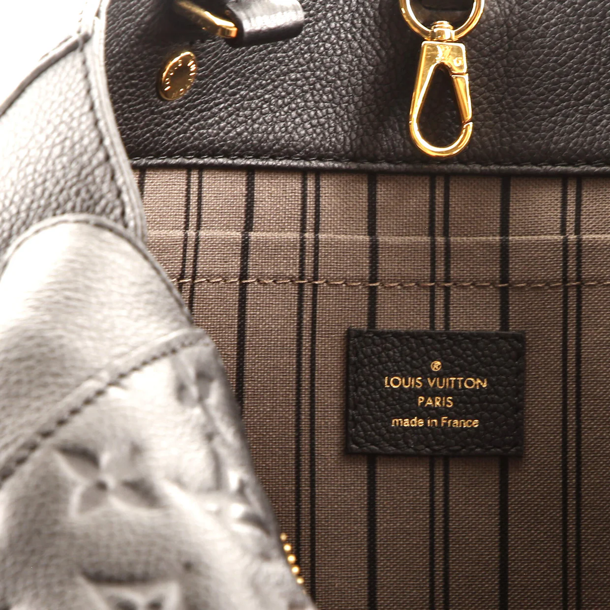 Montaigne Handbag Monogram Empreinte Leather GM - Deep Luxury