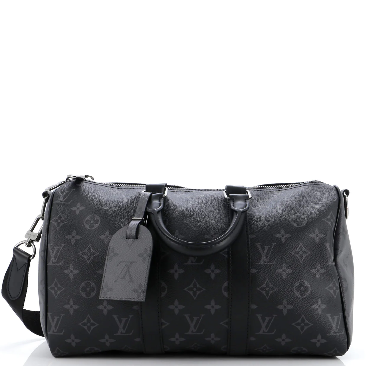 Keepall Bandouliere Bag Reverse Monogram Eclipse Canvas 35 - Deep Luxury