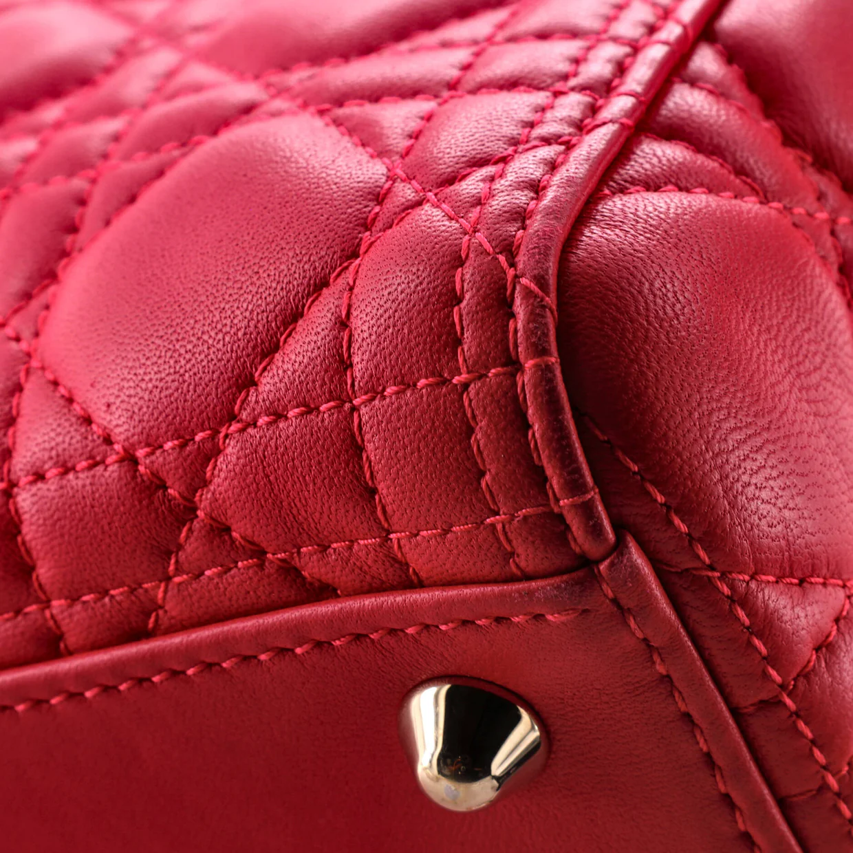 Lady Dior Bag Cannage Quilt Lambskin Large - Deep Luxury