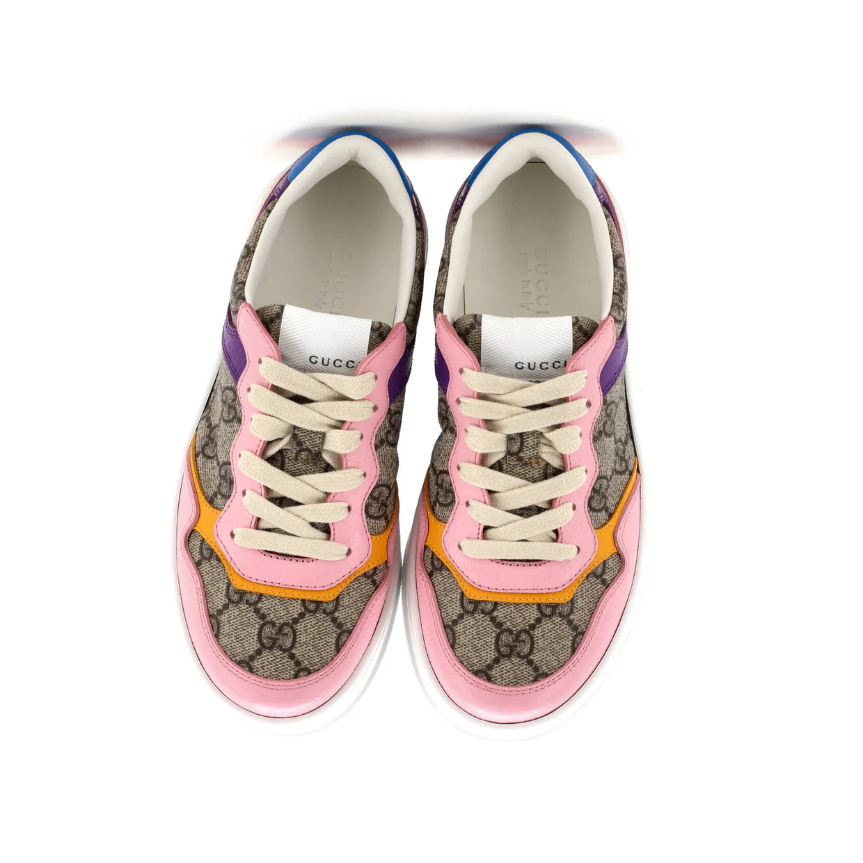 Women's Dali Platform Sneakers GG Canvas with Leather - Deep Luxury