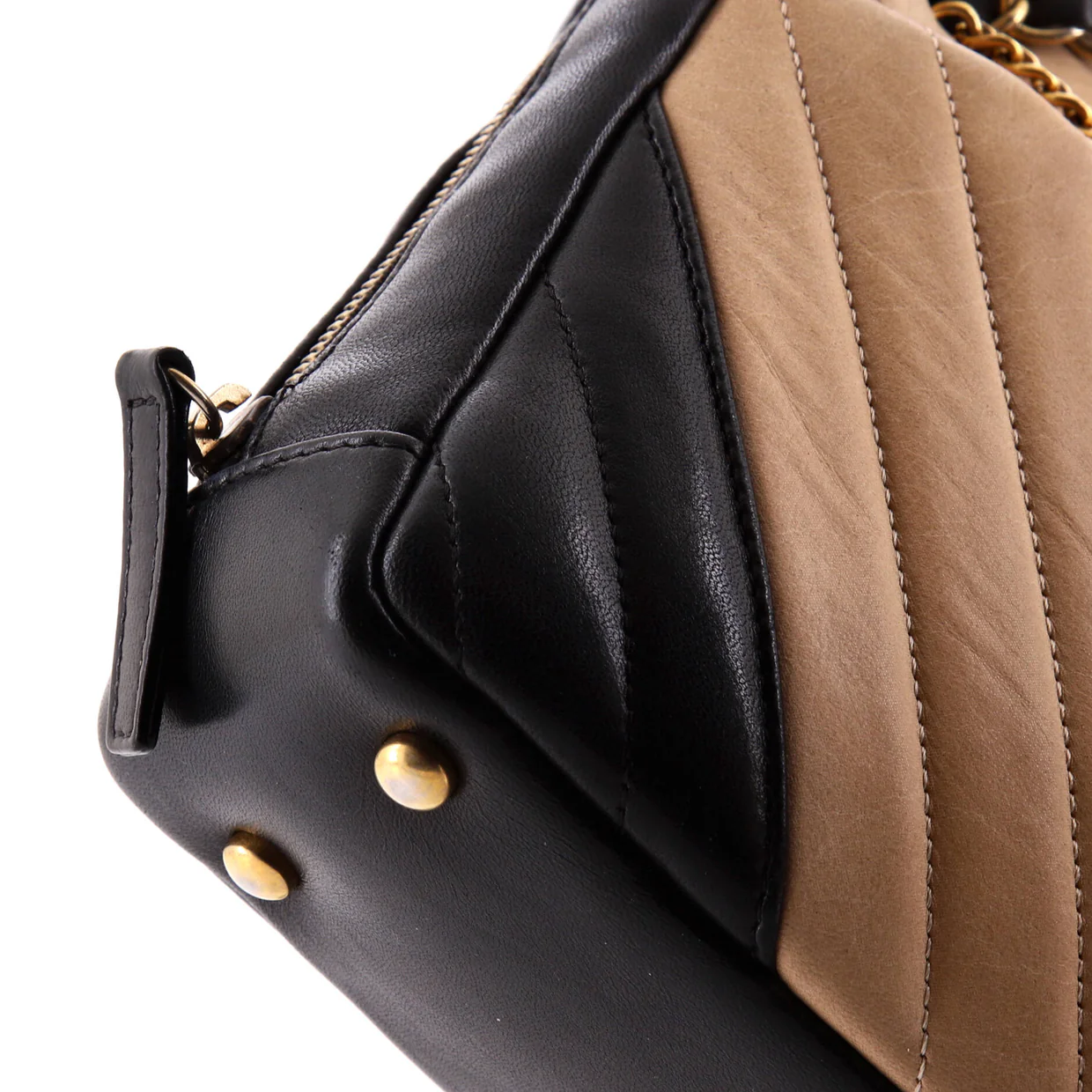 CC Charm Camera Bag Chevron Lambskin Medium - Deep Luxury