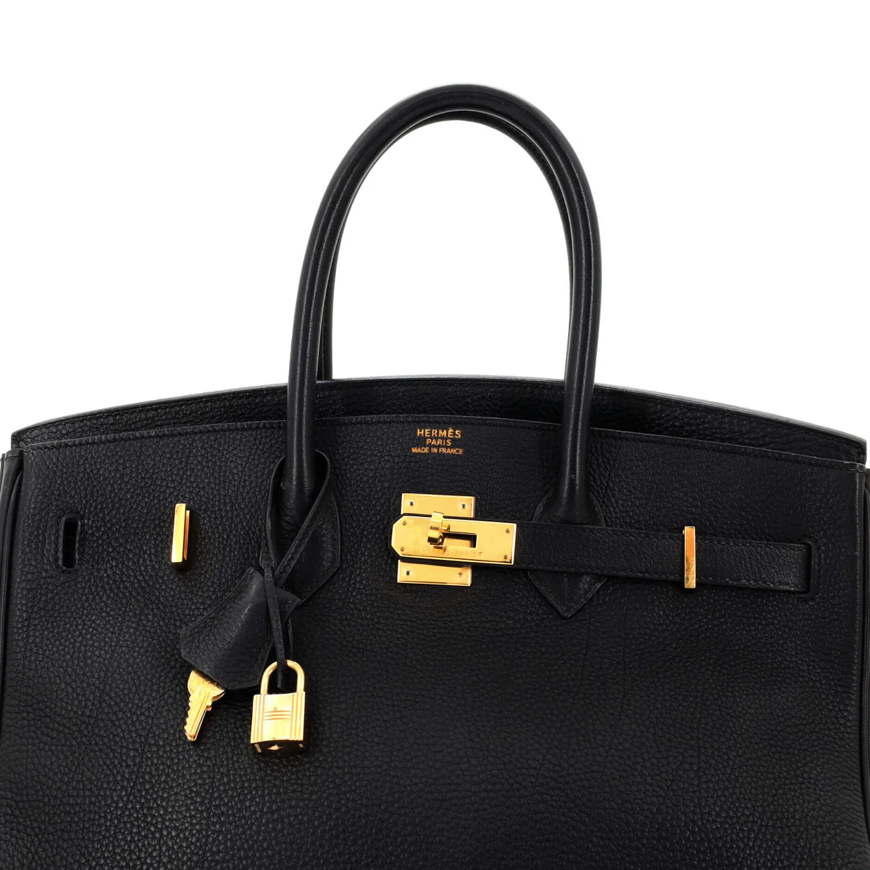 Birkin Handbag Noir Togo with Gold Hardware 35 - Deep Luxury