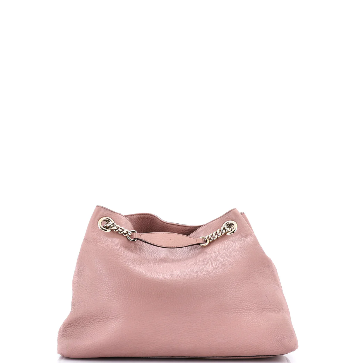 Soho Chain Strap Shoulder Bag Leather Medium - Deep Luxury