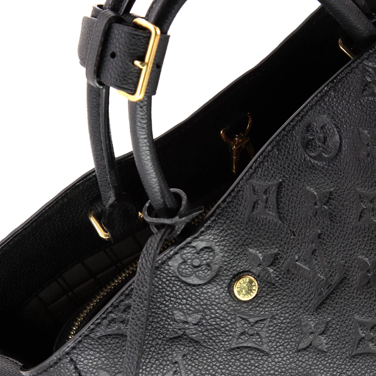 Montaigne Handbag Monogram Empreinte Leather GM - Deep Luxury