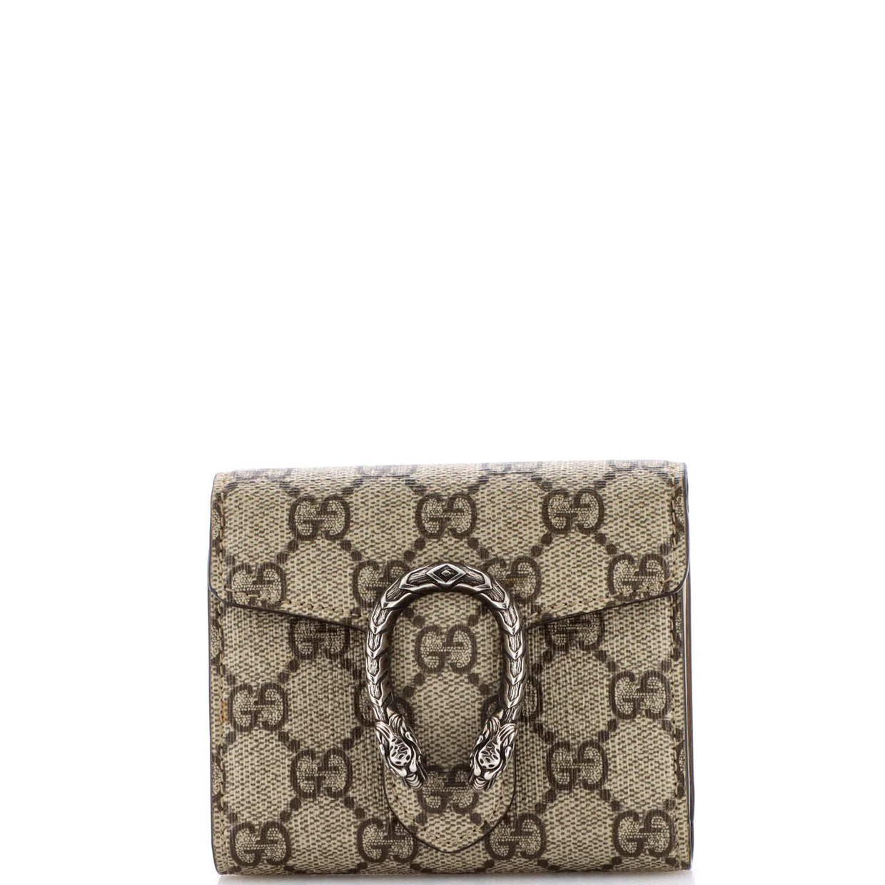 Dionysus Card Case Wallet GG Coated Canvas Compact - Deep Luxury
