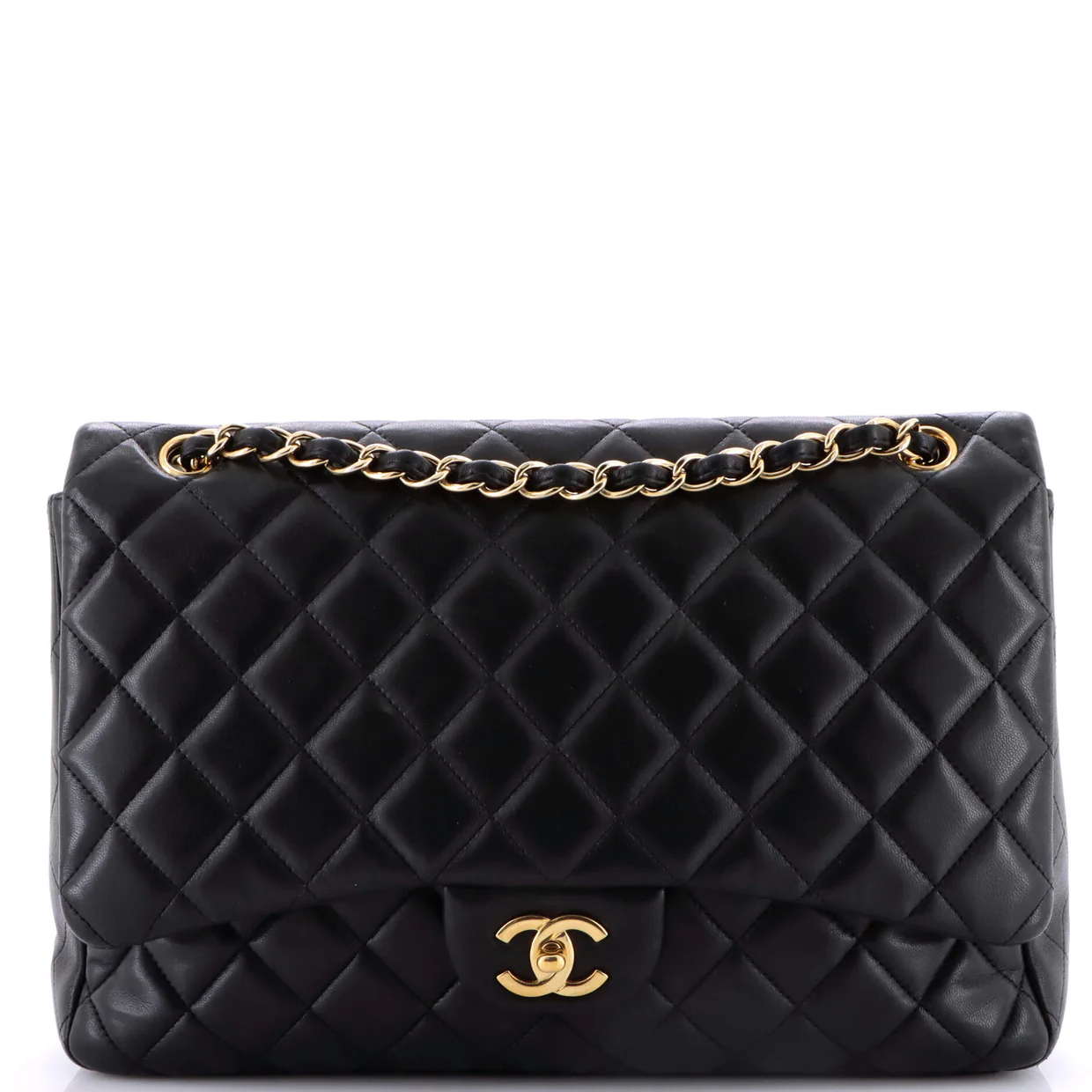 Classic Double Flap Bag Quilted Lambskin Maxi - Deep Luxury