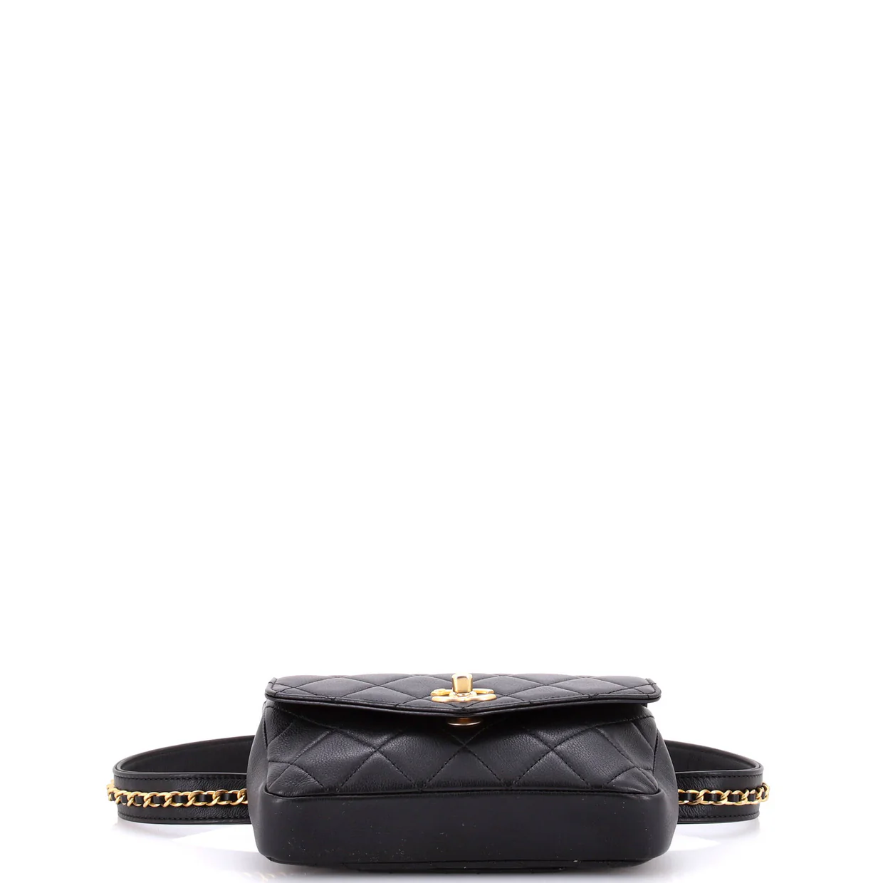 Chain Envelope Belt Bag Quilted Calfskin - Deep Luxury