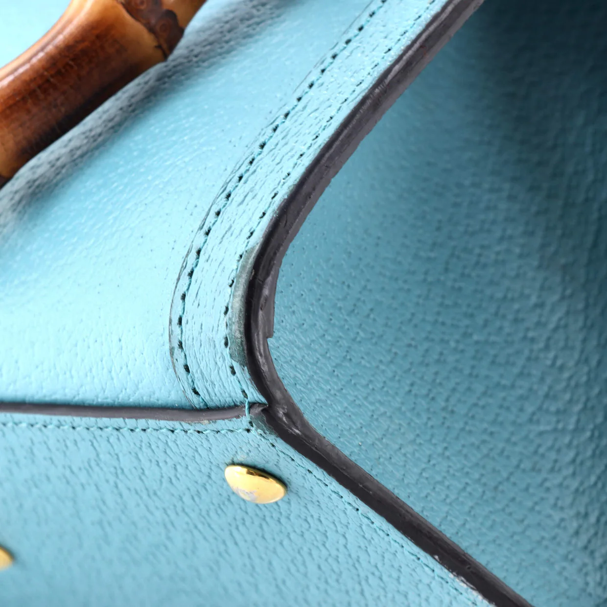 Diana NM Bamboo Handle Tote Leather Mini - Deep Luxury