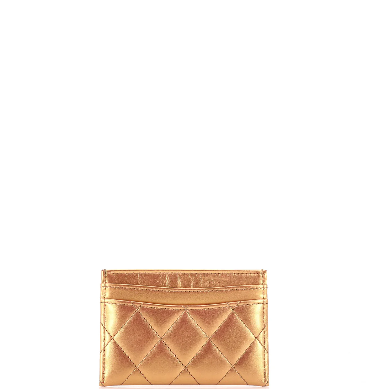 Classic Card Holder Quilted Iridescent Lambskin - Deep Luxury