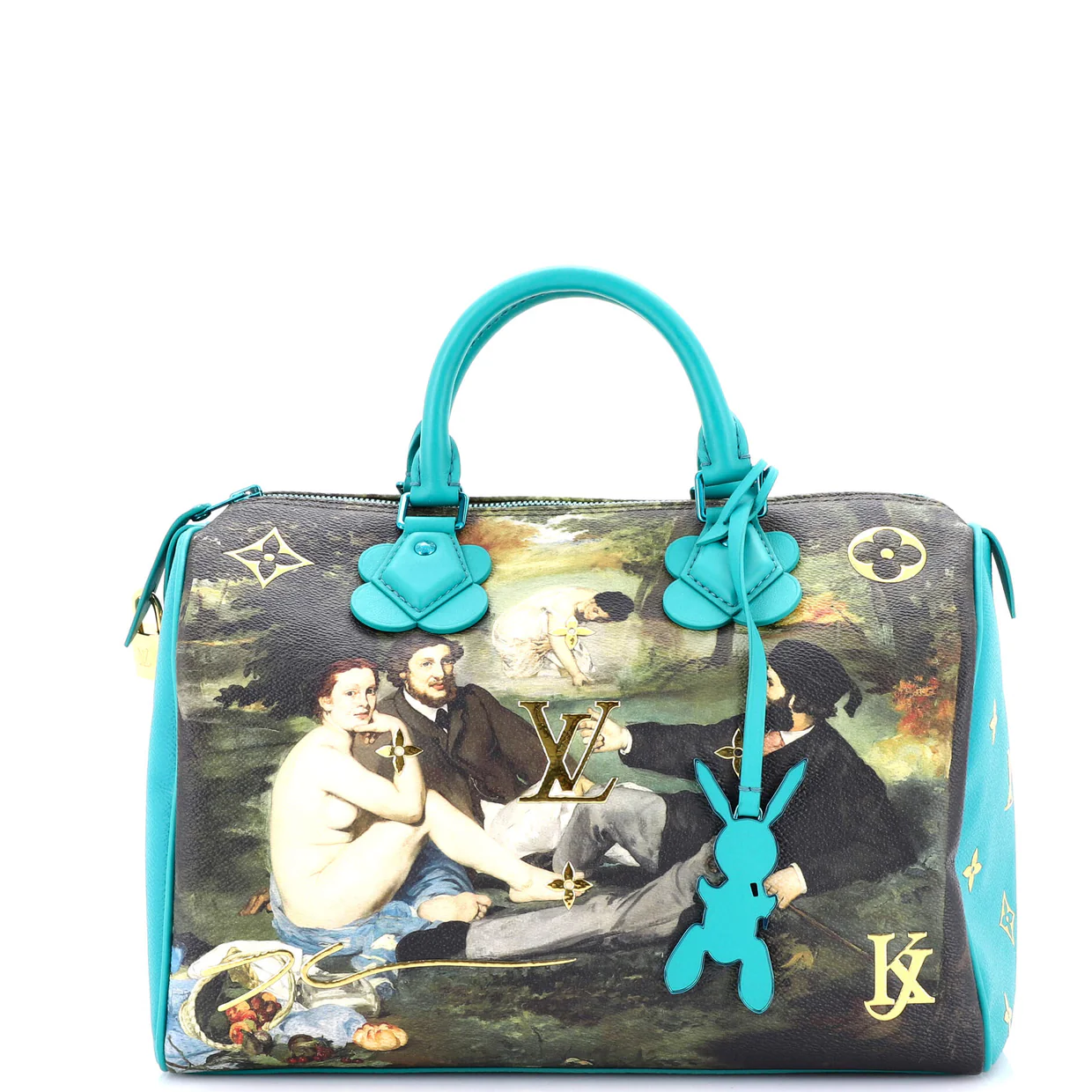 Speedy Handbag Limited Edition Jeff Koons Manet Print Canvas 30 - Deep Luxury