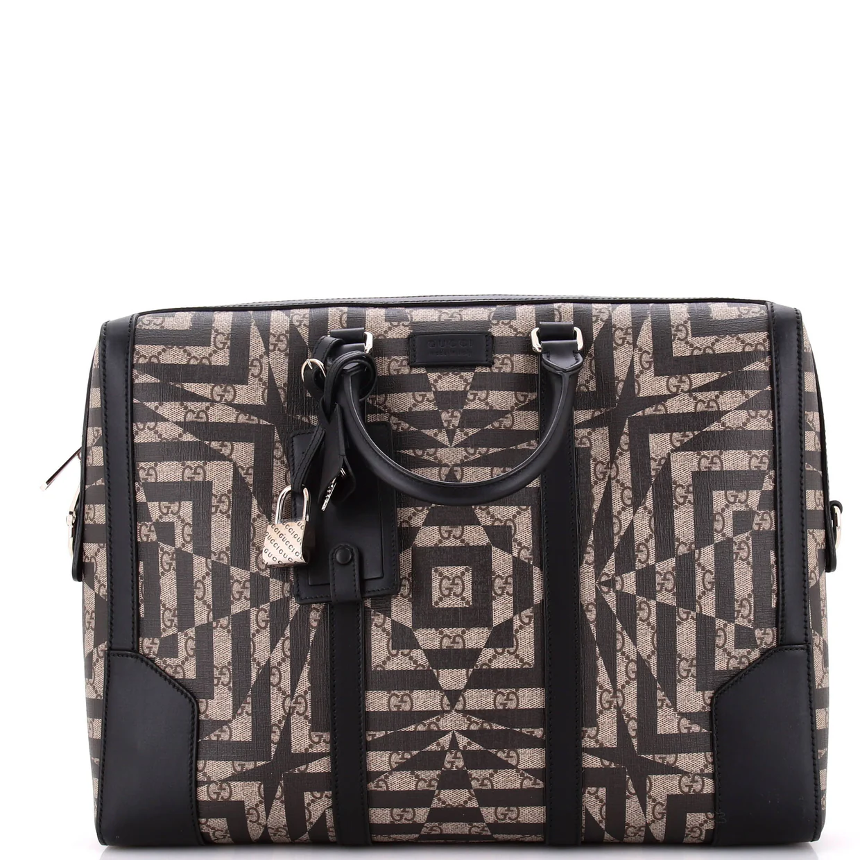 Eden Briefcase Caleido GG Coated Canvas Large - Deep Luxury