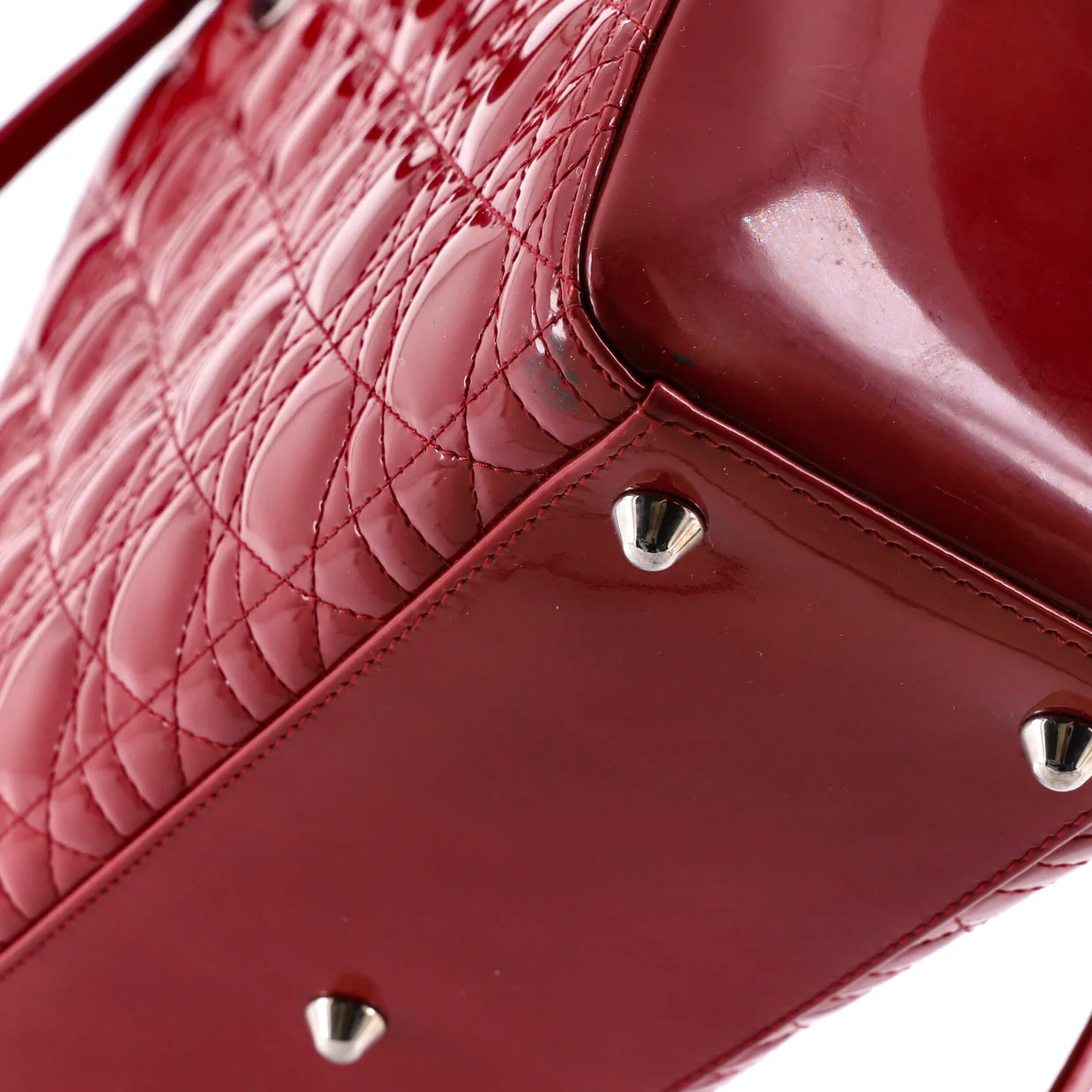 Lady Dior Bag Cannage Quilt Patent Large - Deep Luxury