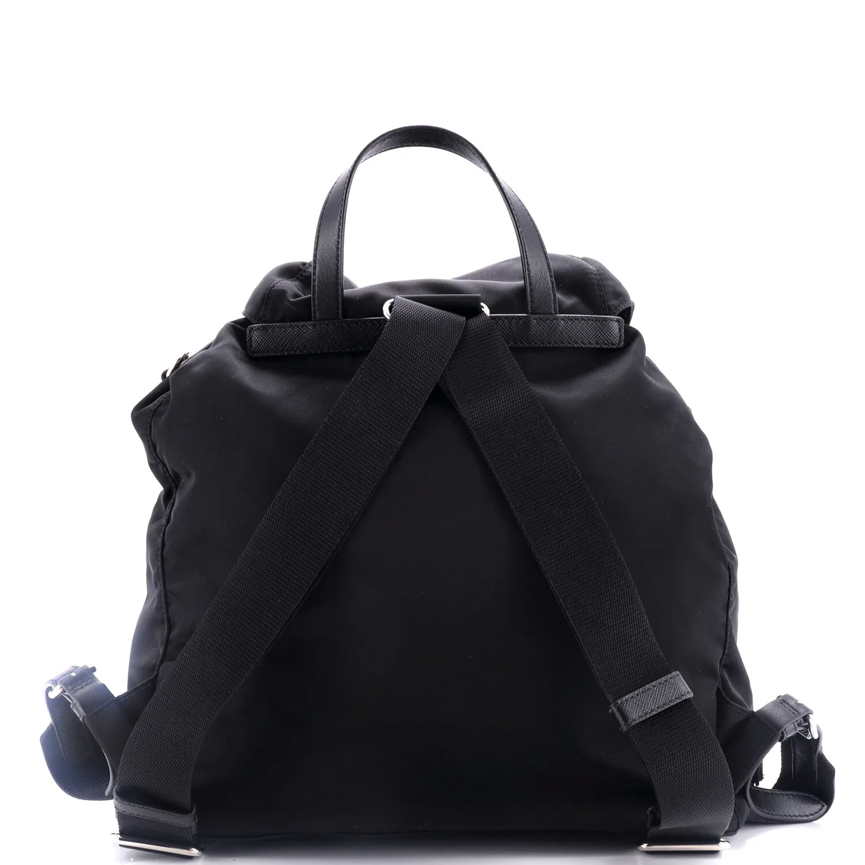 New Vela Backpack Tessuto with Studded Leather - Deep Luxury